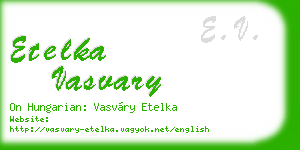 etelka vasvary business card